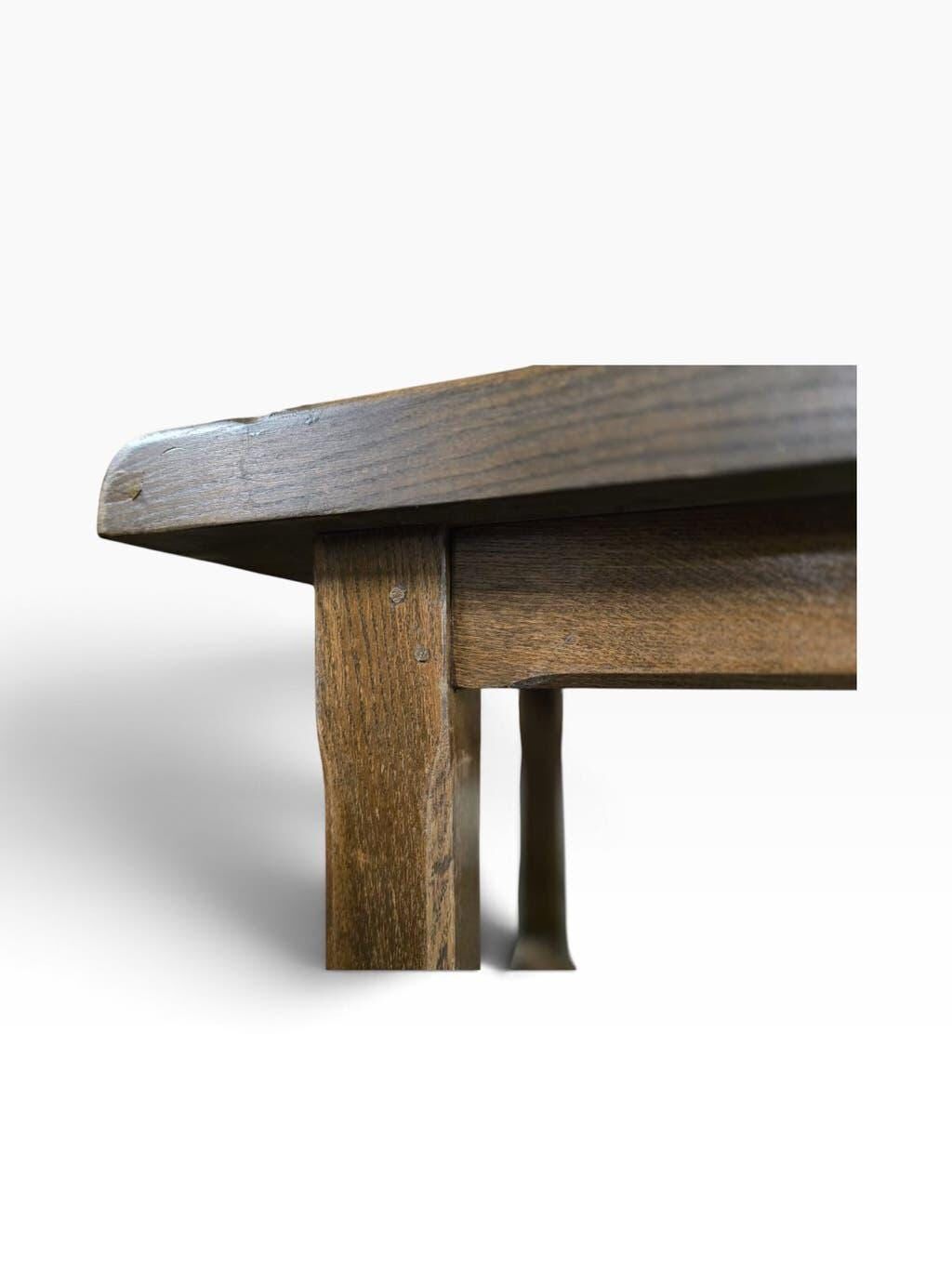 XL vintage dining table in solid wood