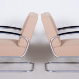 Chrome Bauhaus Armchairs designed by Mücke Melder, fully Refurbished