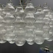 Large Murano Glass Bubble Chandelier 1980’s 11 Lights 