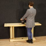 Italian console in exotic wood from 20th century