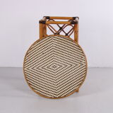 Vintage rattan table bamboo Bohemian style