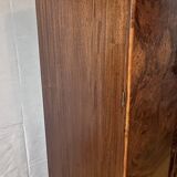 Art deco vintage brocante bachelor wardrobe burr walnut 1920-1930