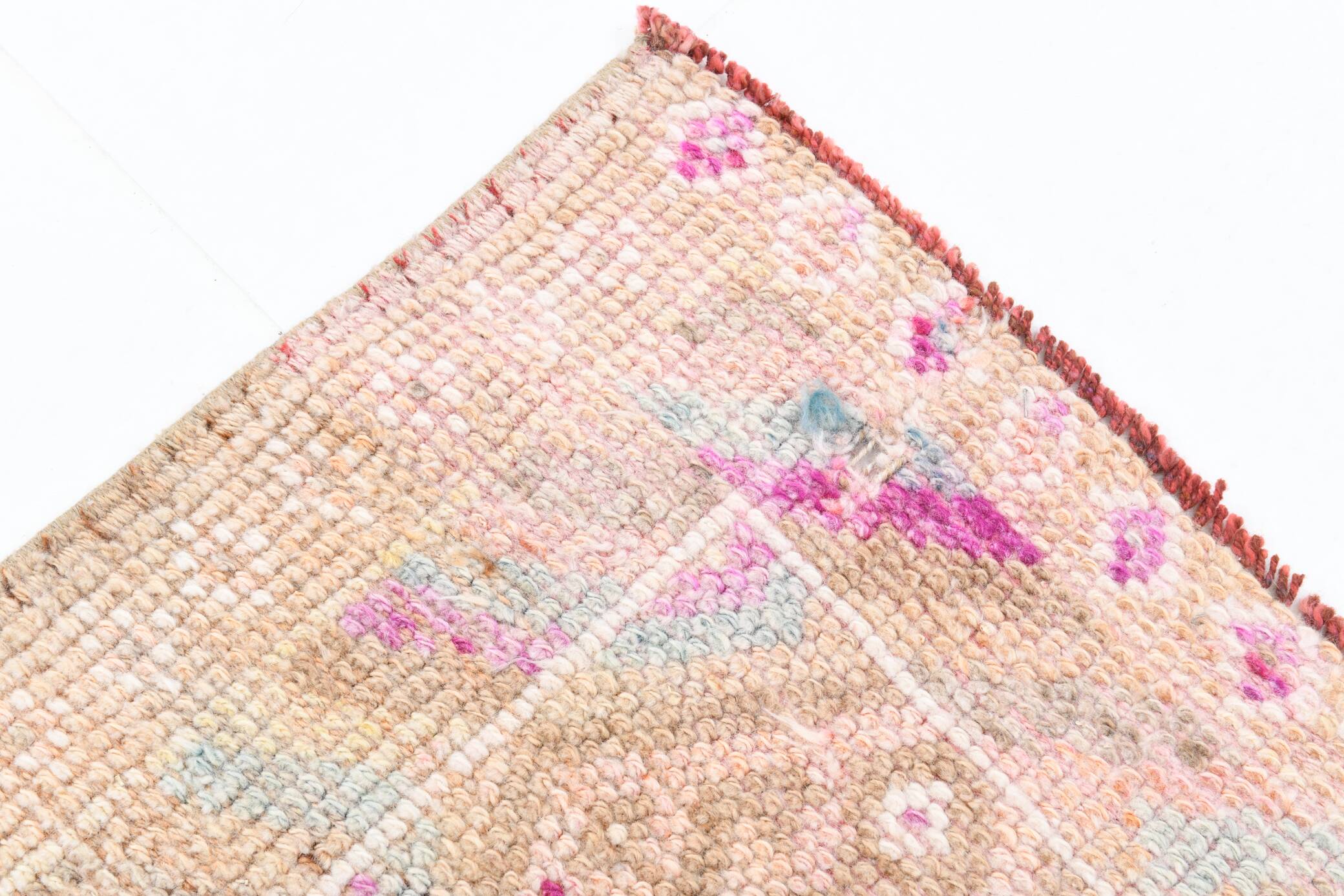 Vintage Super Soft Pink Runner Rug, 85x394Cm