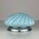 Vintage blue opaline table lamp, Italy, 1950s