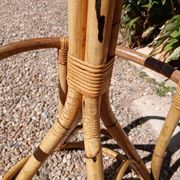 Vintage coat rack in bamboo and rattan