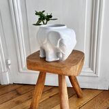Elephant ceramic vase pot cover 60s/70s