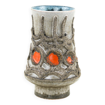 Vase en céramique, design allemand, années 1960, fabriqué par Strehla