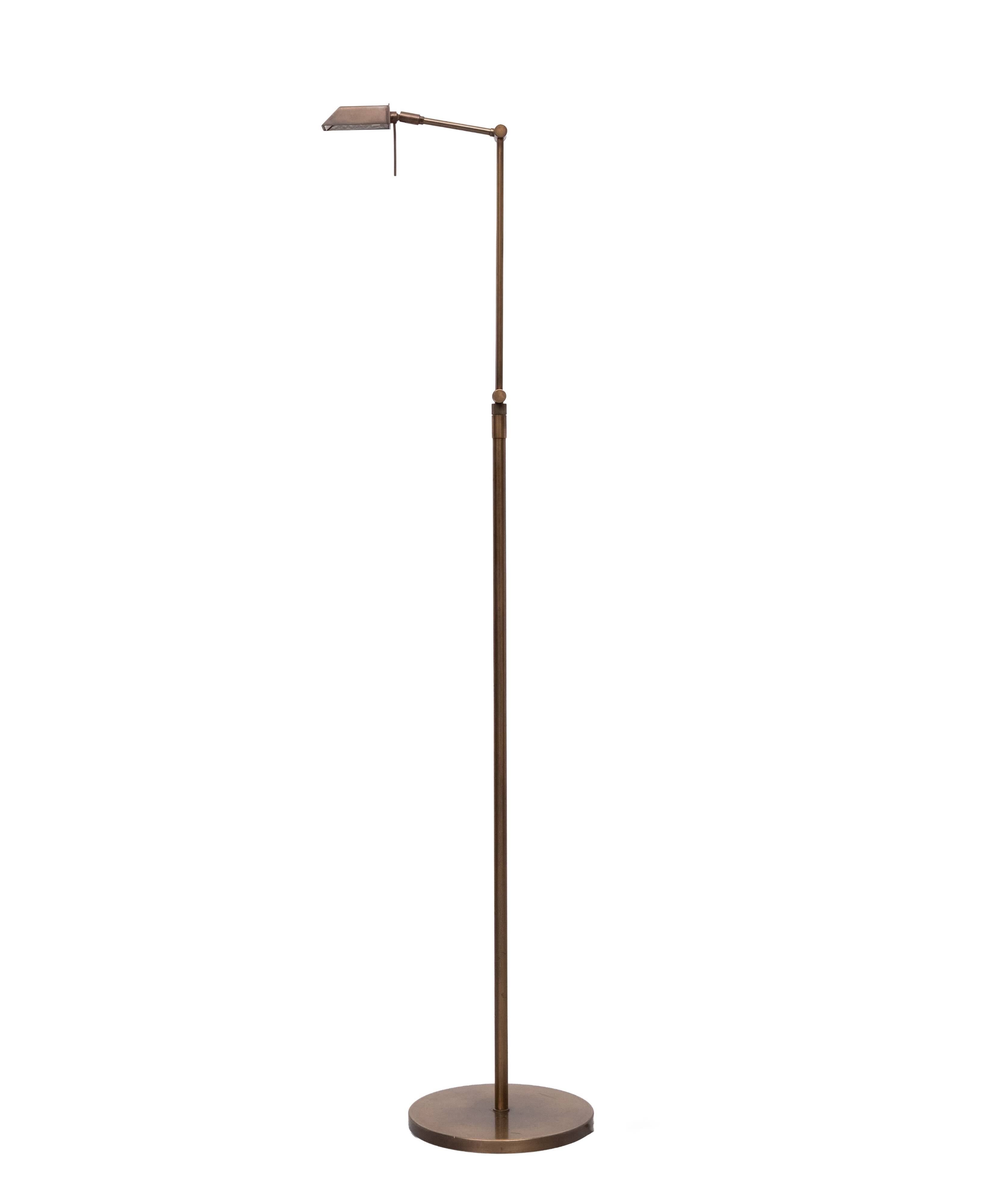 Ben Demmers adjustable Bronze Halogen Floor lamp 1980s
