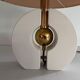 Wooden table lamp with fabric shade by Schröder & Co. Leuchten, 1960, Germany.