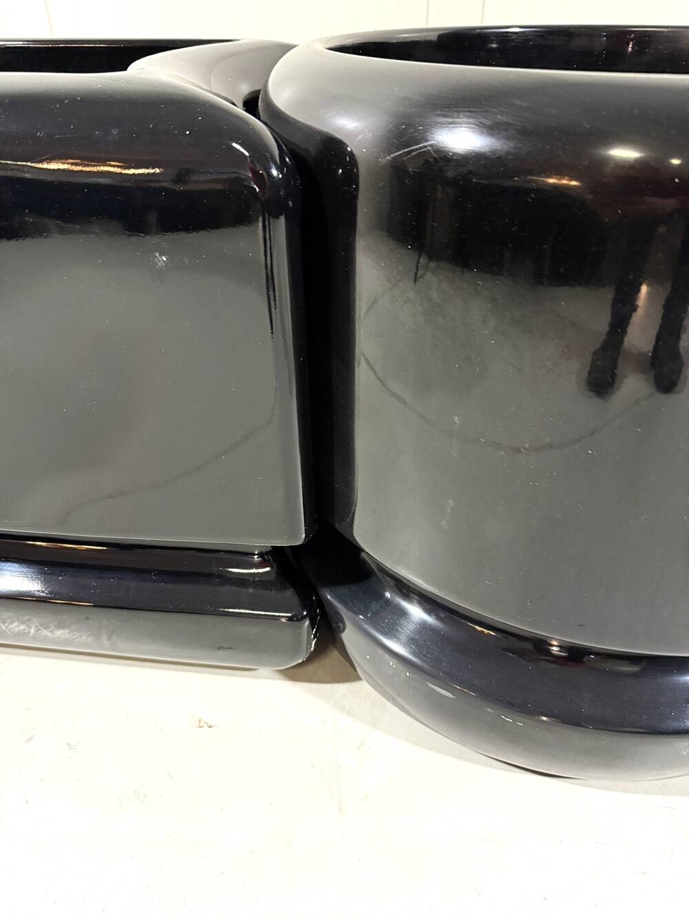 Luigi Colani set of 3 room dividing black planters 1970’s