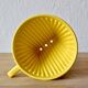 Melitta - porte-filtre à café vintage jaune en porcelaine - n° 102 - 1960