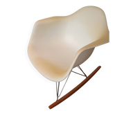 Vitra Eames Plastic Armchair RAR rocking chair - white shell