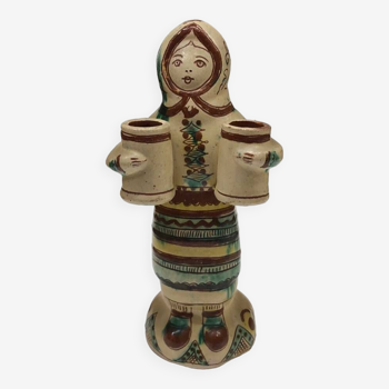 Handcrafted anthropomorphic candle holder circa 1960