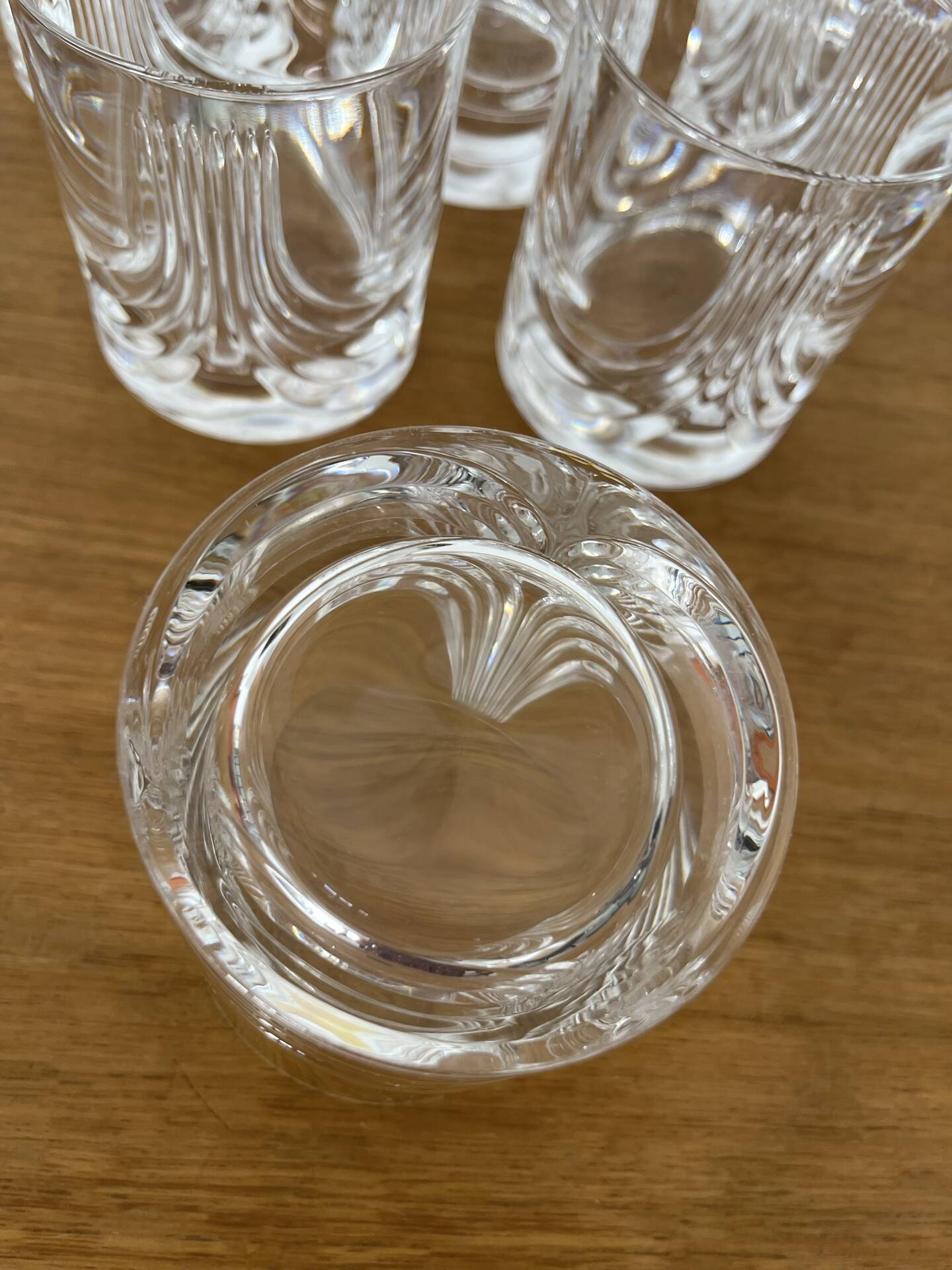 Set of 6 vintage crystal whisky glasses from Royal Cristal Rock.