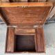 Antique camphor chest made of camphor wood and brass