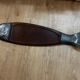 Plat poisson vintage bois et Métal– plateau de service saumon/truite –