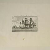 Engraving EIGHTEENth the art of the sail Marine painting