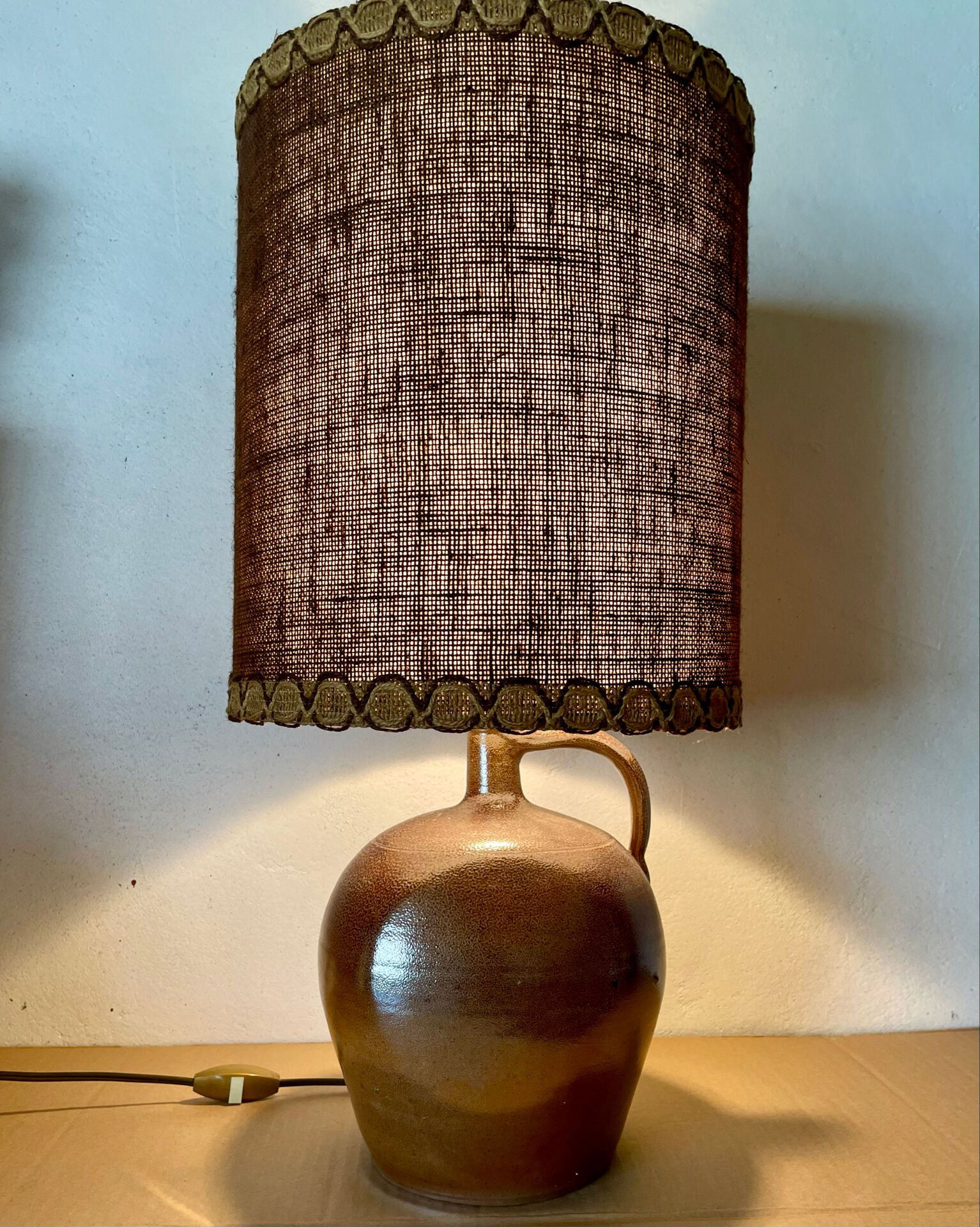 Vintage stoneware lamp