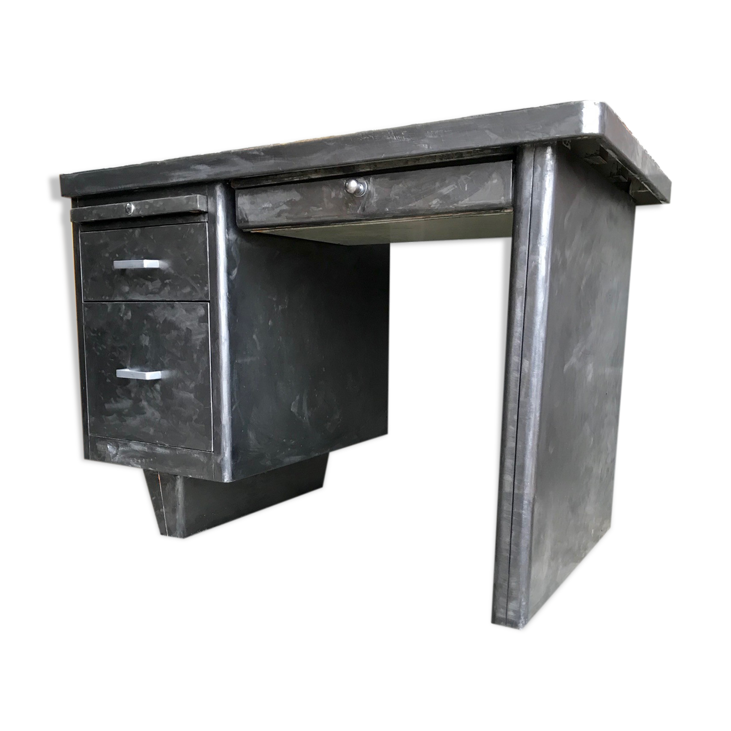 Industrial metal desk