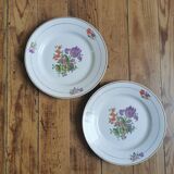 Mismatched vintage dinner plates "Spring"