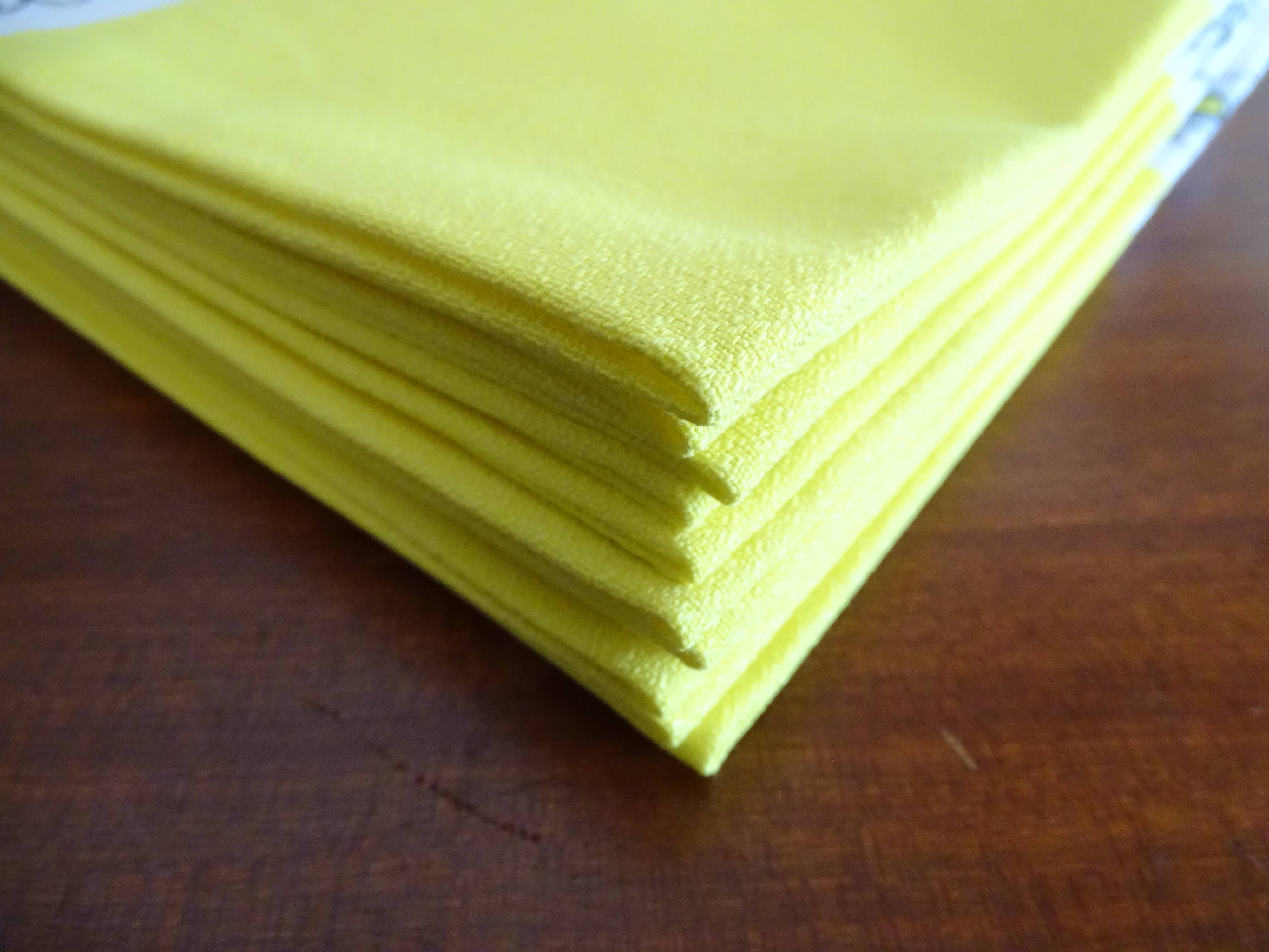 12 serviettes de table colorées en coton, 45 x 42 cm