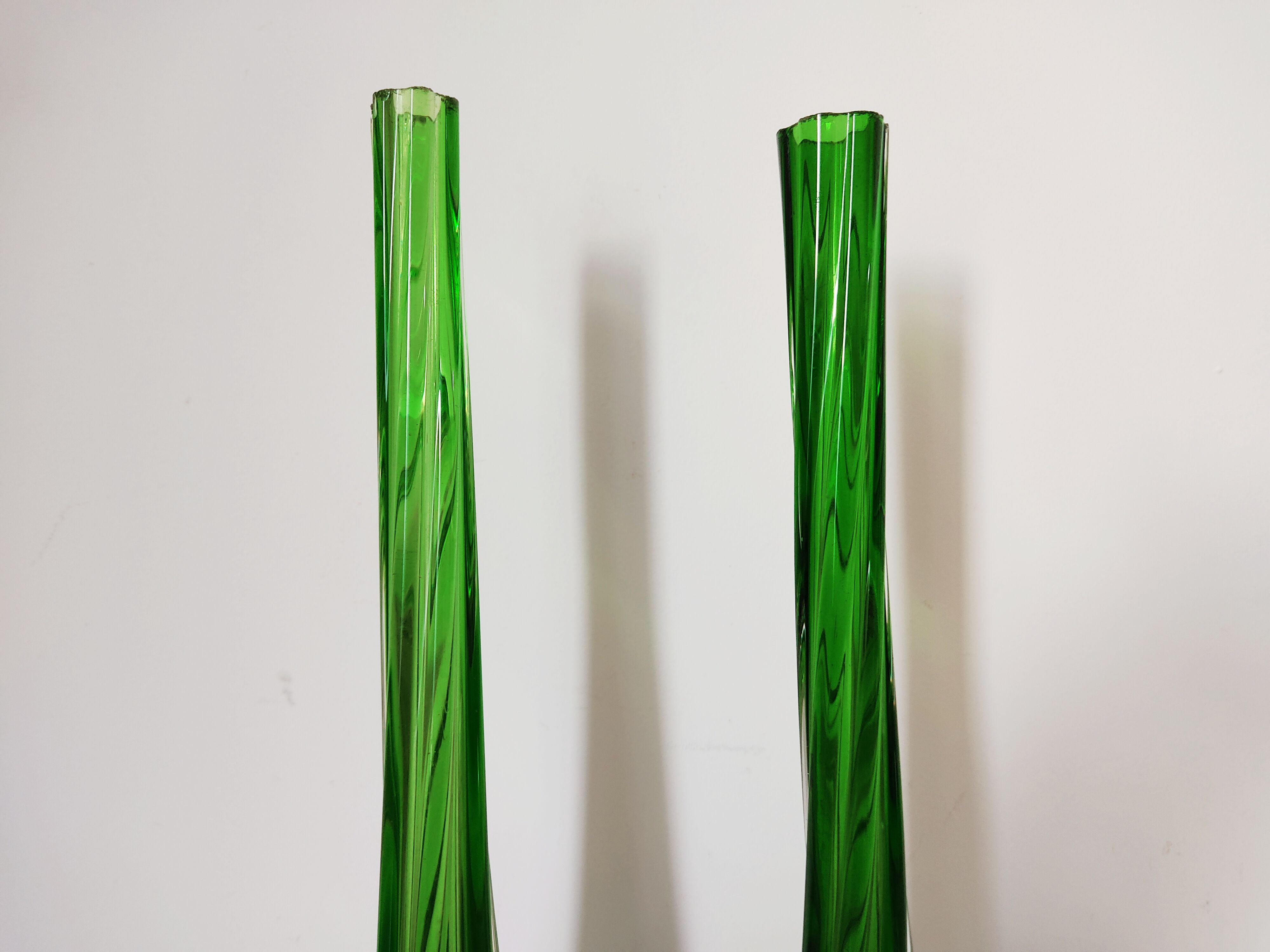 Pair of Murano glass soliflores