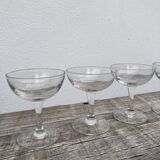 4 blown glasses / antique cups