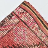 83x337Cm Cinnamon Red Runner Rug, Turkish Wool Runner Rug, Antique Rug