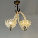 Venetian glass chandelier from Murano, circa 1950.
