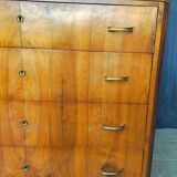 Art Deco walnut chest of drawers