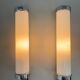 Pair of bauhaus or functionalist chrome wall lamps, 1930's
