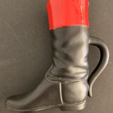 Pol Chambost red and black red and black boot ceramic vase