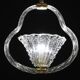 Charming Ercole Barovier Art Deco Chandelier, 'Bullicante' Glass Murano, 1940s