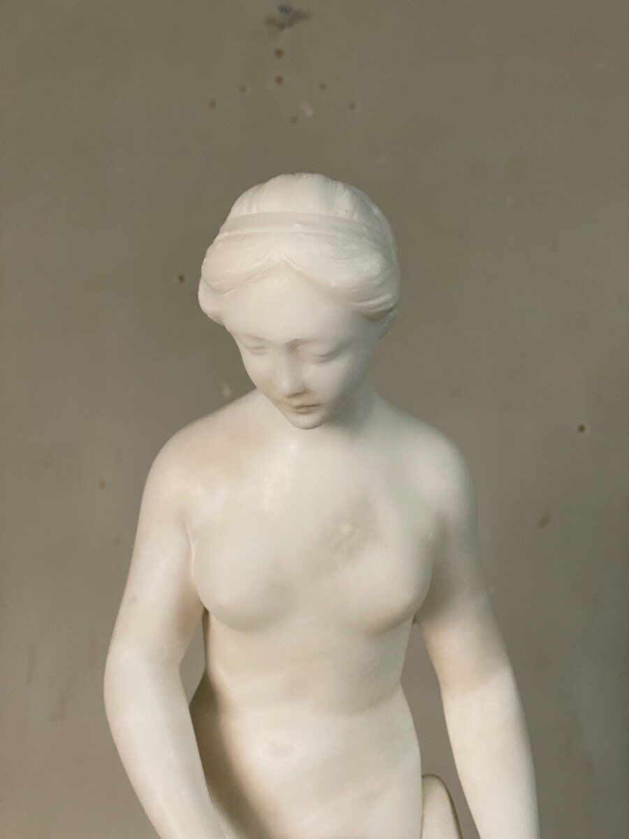 The bather, alabaster sculpture after Falconet.