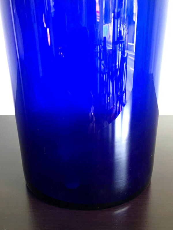 Vase bleu holmegaard scandinave du milieu du siècle, années 1960