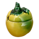 Mustard pot or jam pot in apple slip