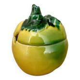Mustard pot or jam pot in apple slip