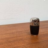 Set of 5 metal shot glasses in German owl style from the mid-century, 1960s.