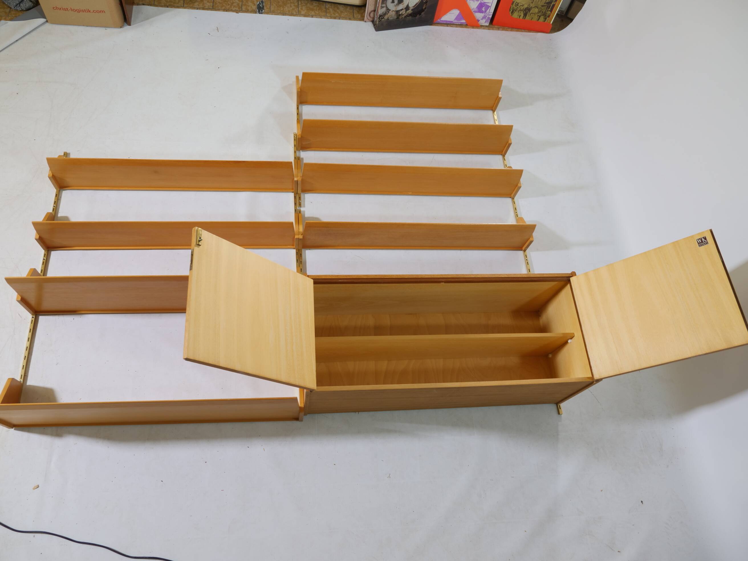 Design shelving system shelf teak wall shelf WK furniture 50s 60s