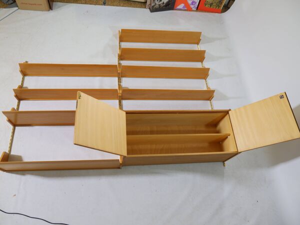 Étagère murale design en teck WK, meubles années 50-60