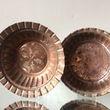 2 Ottoman  antique  plates bowls copper tin coated