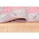 1970s Vintage Turkish Oushak Handmade Wool Cotton Pink Runner Rug 93x327