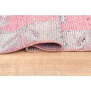 1970s Vintage Turkish Oushak Handmade Wool Cotton Pink Runner Rug 93x327