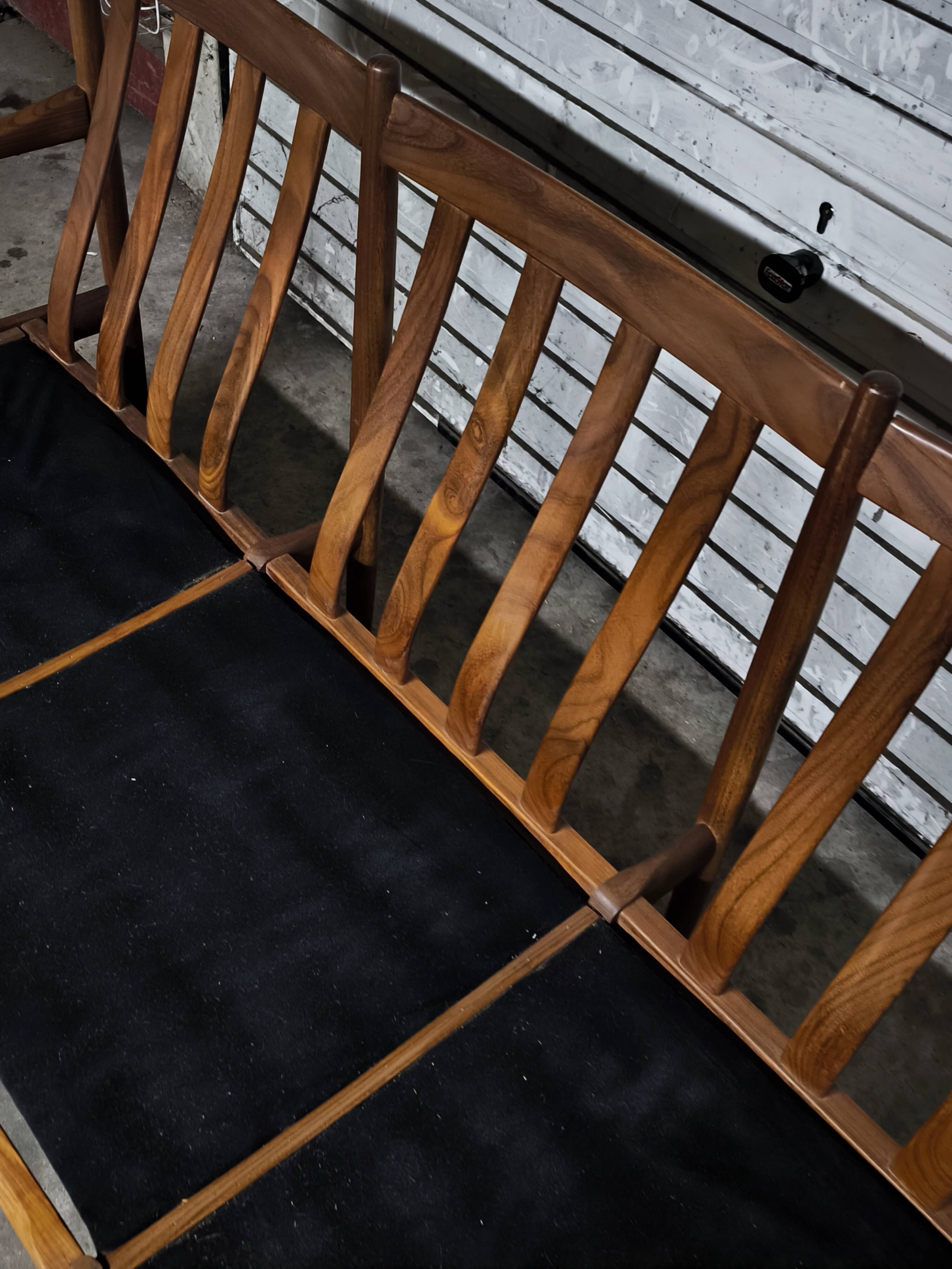 Vintage Scandinavian teak sofa bench from the 1960s.