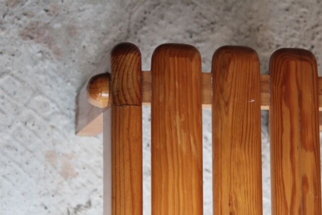 Stool design scandinavian sauna solid pine 1970