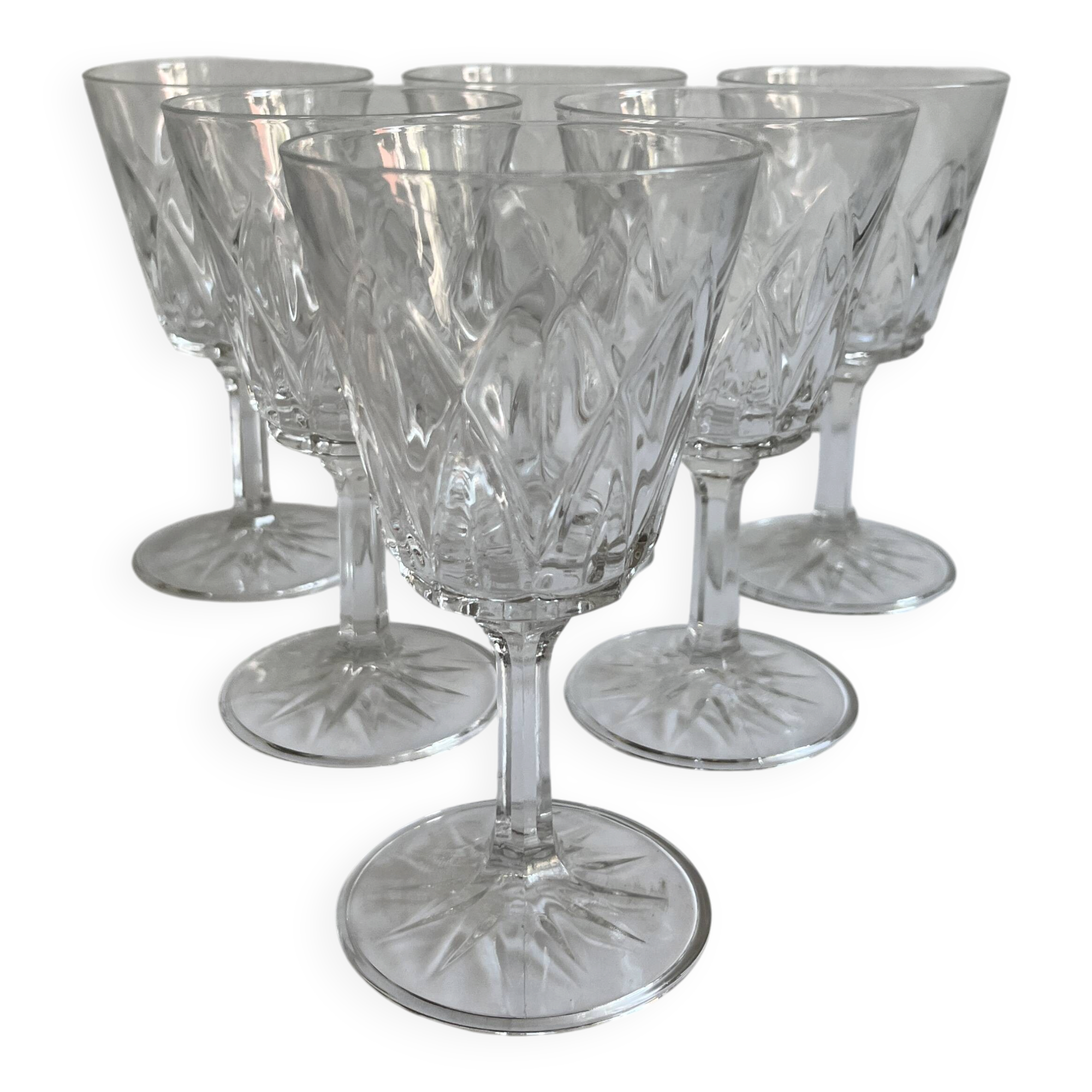 Cut wine glasses