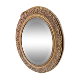 Old beveled oval mirror