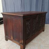 Old gothic oak chest