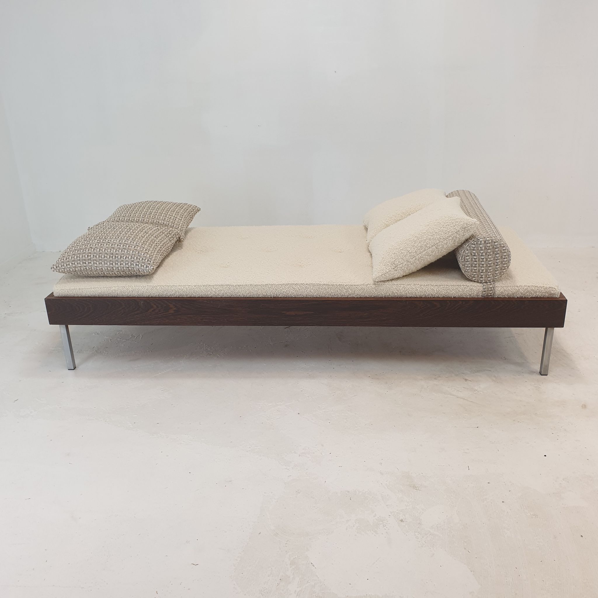 Wengé Daybed with Dedar Cushions and Bolster, 1970s