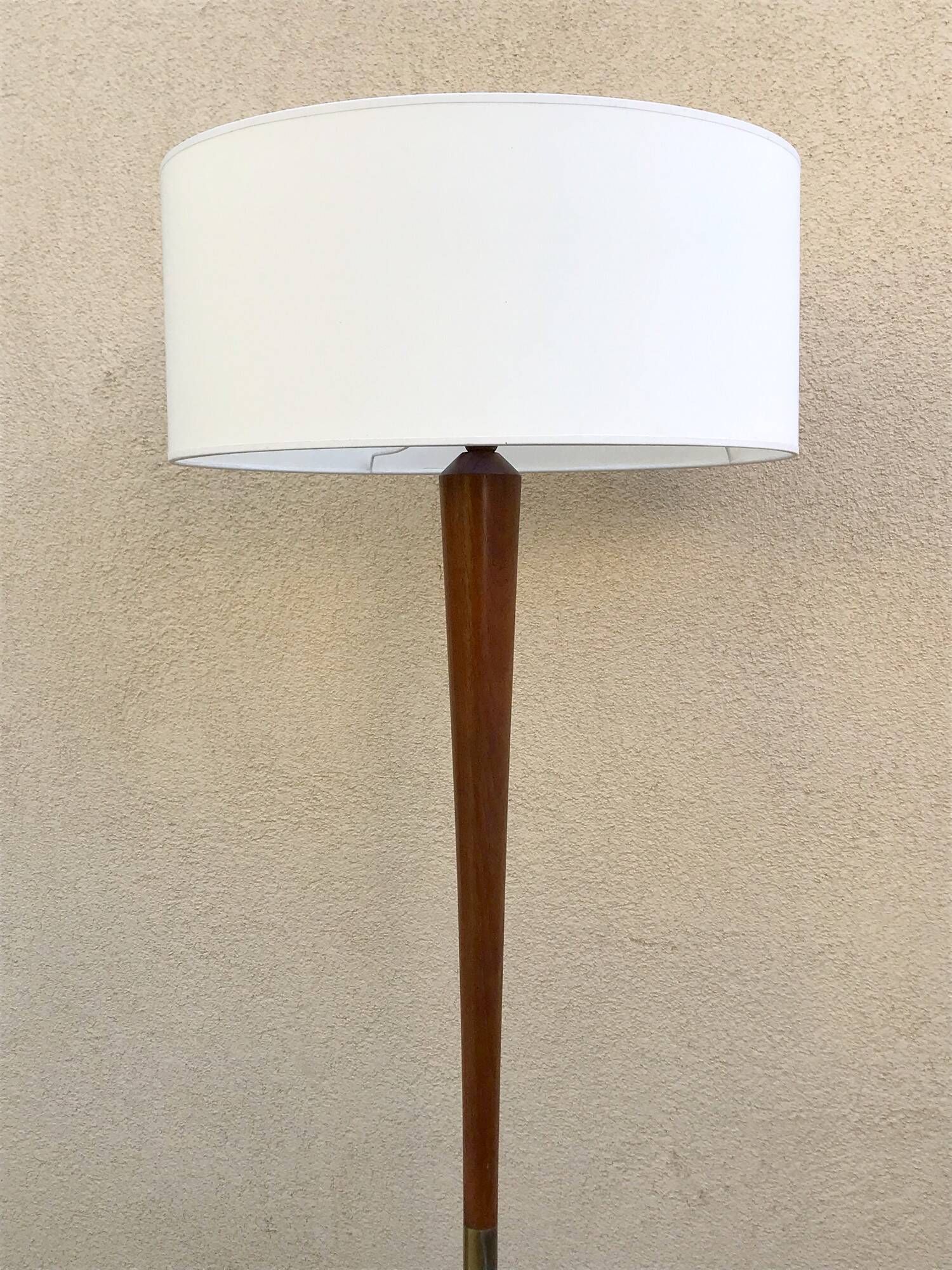 Scandinavian floor lamp in vintage teak 60s